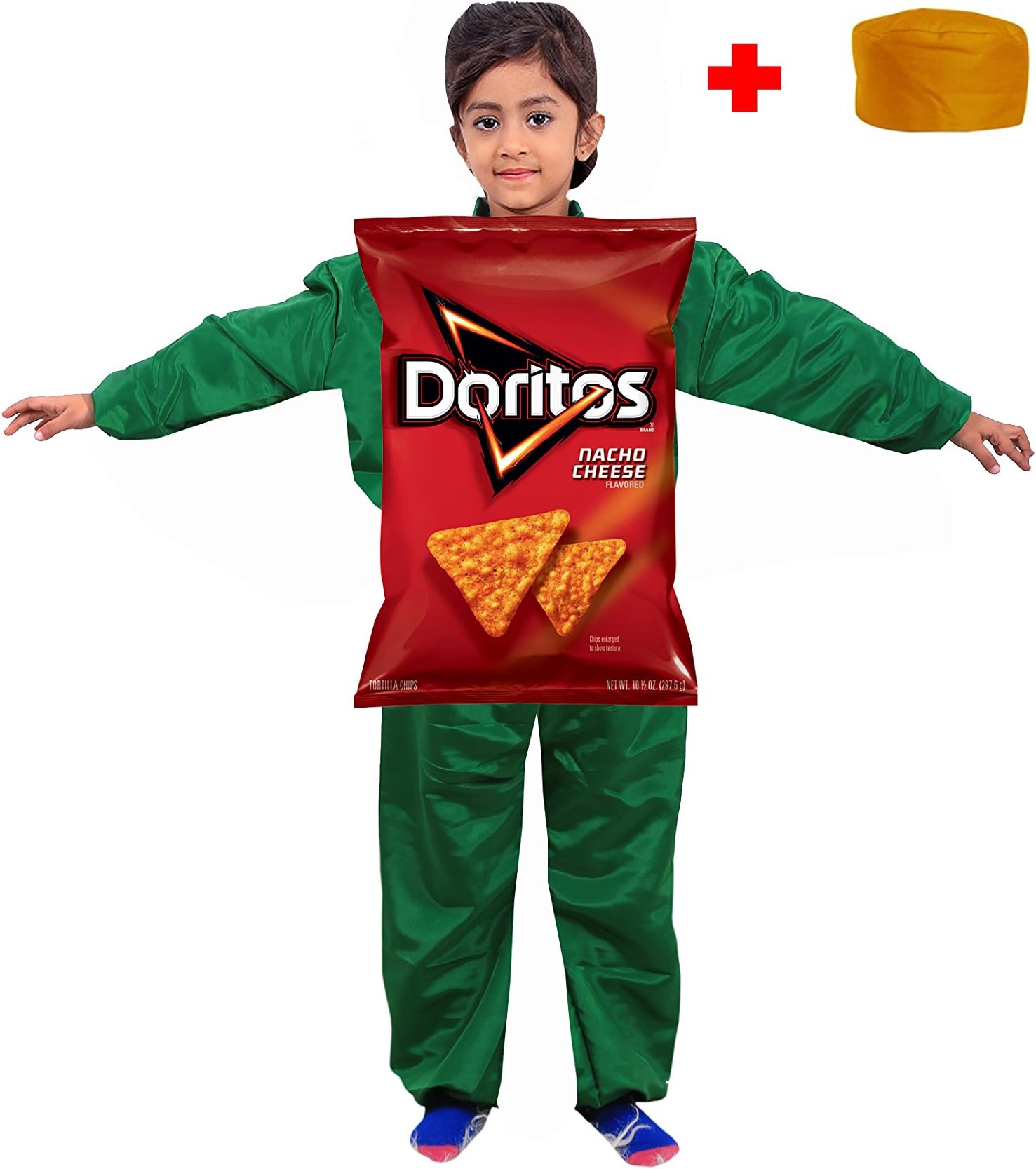 Junk food theme (cut out and cap only) fancy dress costume costume | Cosplay Carnival costumes for children | Fancy Dress Competition | B'day Party | Birthday Gift | B'day gift | baby show | halloween costume | kindergarden | fancy dress shop | baby show event | Christmas Masquerade Birthday Festival (nachos)