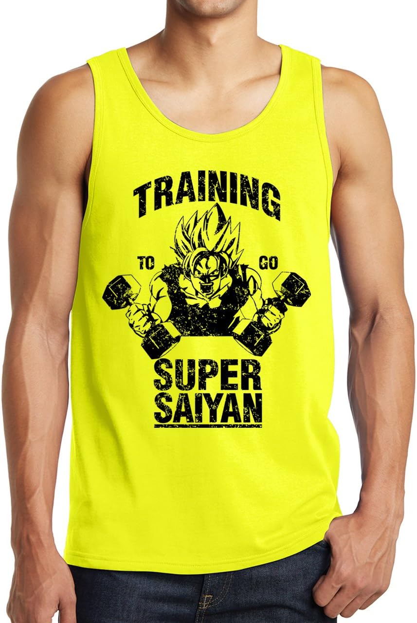 New York Fashion Police Training to Go Super Saiyan - Funny Anime/Manga Tank Top - Vintage Print