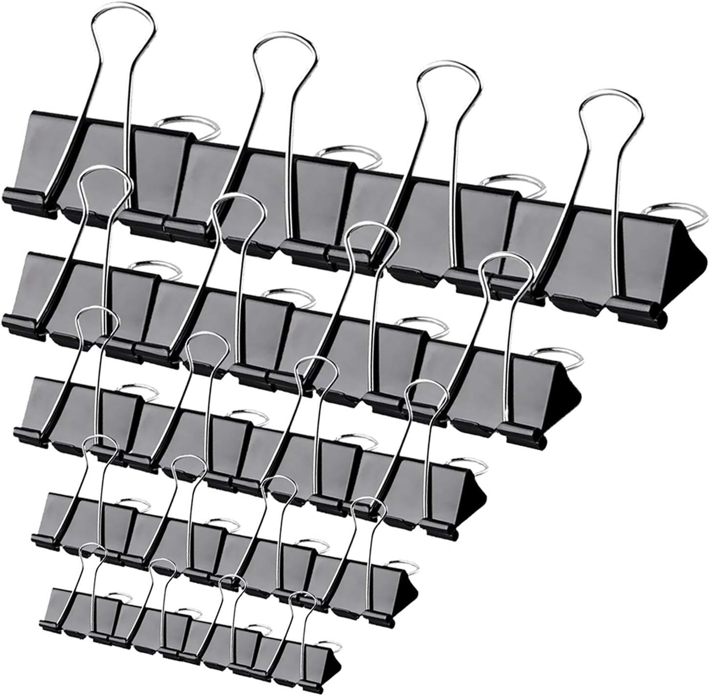 MAIKEHIGH 132 Pinzas Oficina Piezas FoldBack Binder Clips Paper Metal
