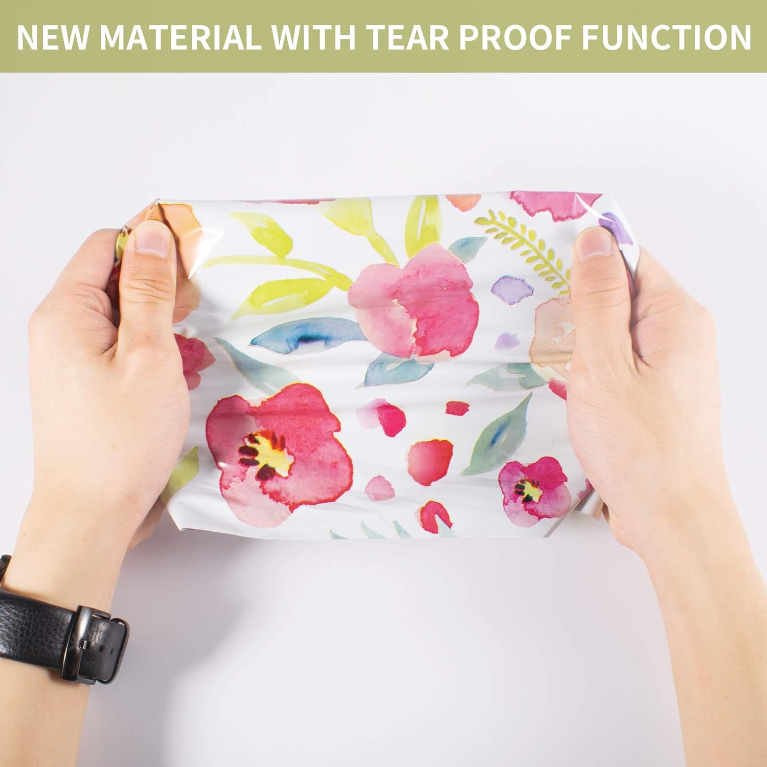100 Pcs Poly Mailers, 10x13 Package Envelopes, Cute Packaging Bags, Plastic Custom Mailing Shipping Bags with Self Seal Adhesive Strip - Floral Patterns : Office Products