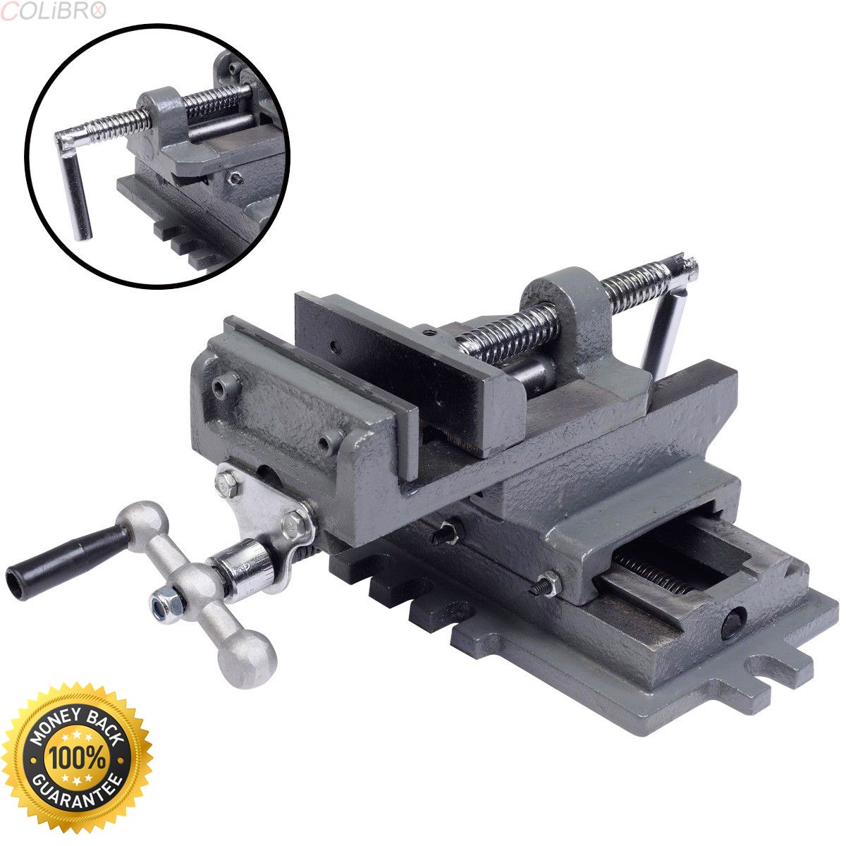 COLIBROXNew 4" Cross Drill Press Vise XY Clamp Machine Slide Metal