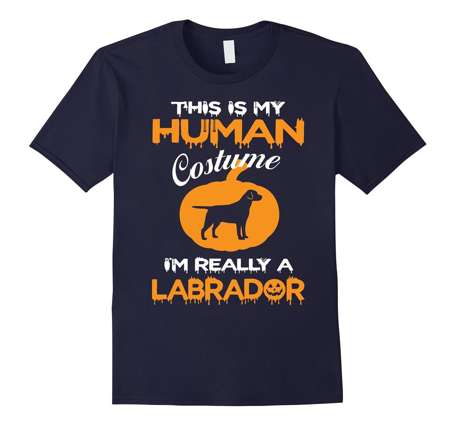 This Is My Human Costume I'm Really A Labrador Dog T-Shirt-ANZ