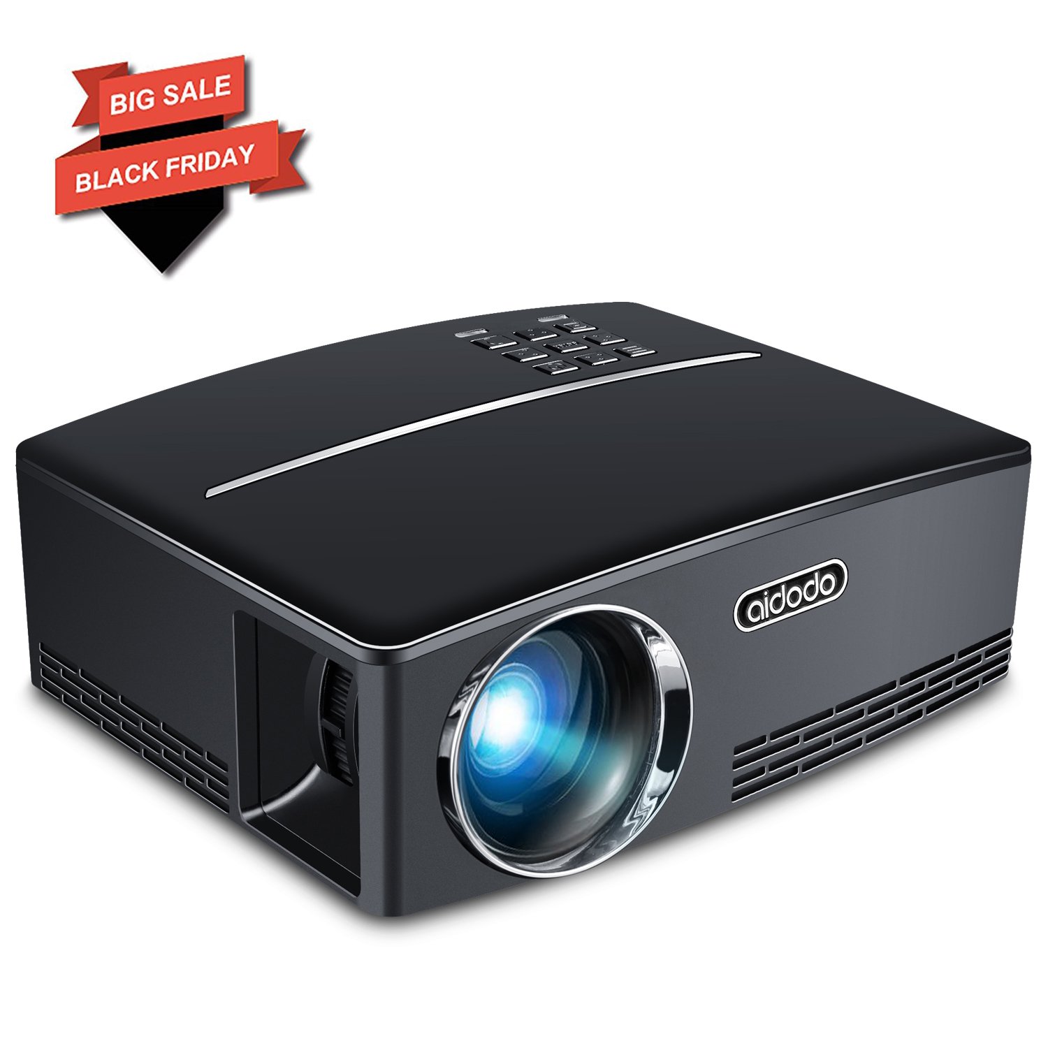 Proyectores TOQIBO Proyector Portátil lúmenes LED Mini Proyector Home Cinema Portátil Multimedia