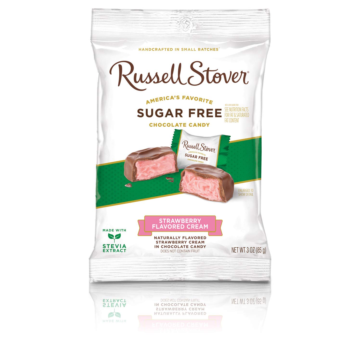 Amazon Com Russell Stover Sugar Free Strawberry Cream 3 Oz Bag Taffy Candy Grocery Gourmet Food