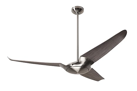 Modern Fan Company Ic Air3 56 Bright Nickel W Graywash Blades
