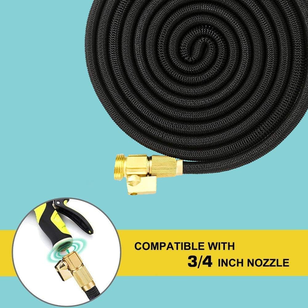 Hermard Expandable Garden Hose 50ft, Flexible Water Hose with Solid Brass Connector, Super Durable Fabric Car Wash Hose, Leakproof Lightweight Expanding Pipe for Watering and Washing … : Garden & Outdoor