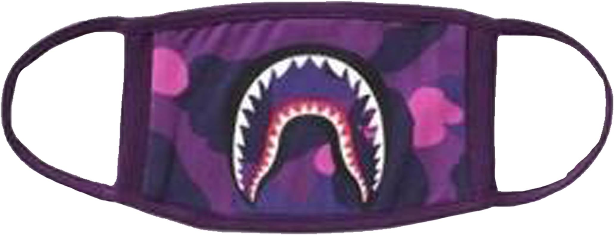 Camping First Aid Kits 1 pc Japan Men's Shark Mouth Face Masks Camo Monkey Head (Purple Shark)