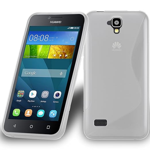 title=Huawei Y5 2016 Custodia silicone TPU in SEMI TRANSPARENTE di Cadorabo (Disegno