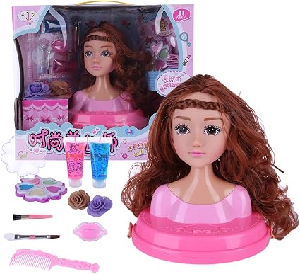 Amazon Com Fenglintech Hairstyle Doll Head For Girls Pretend