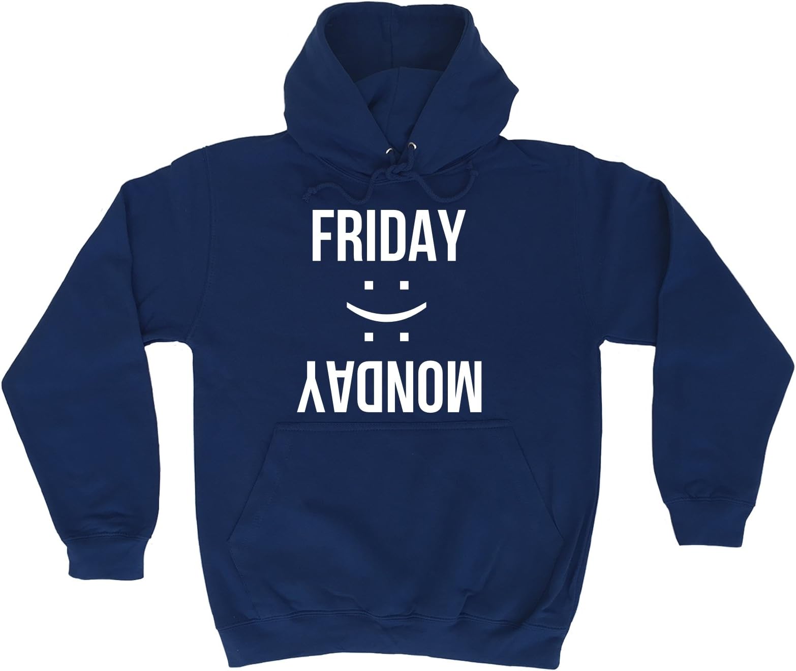 Funny Novelty Friday Happy Monday Sad Smile Design - Hoodie Clothing