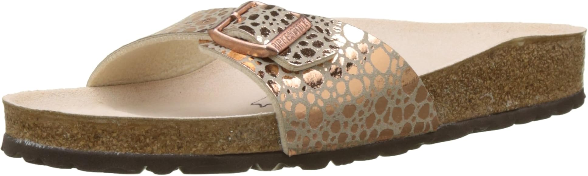 birkenstock metallic stones copper