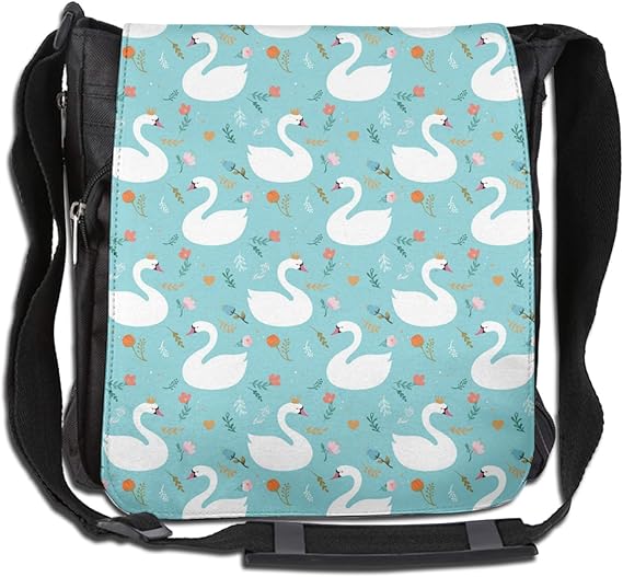 Amazon ショルダーバッグ 白鳥柄 スワン 斜めがけバッグ メッセンジャーバッグ ボディバッグ 人気 ワンショルダー バック カバン 斜め掛けバッグ おしゃれ 収納 ワイド 軽量 防水 大容量 通勤 通学 旅行 アウトドア 男女兼用 ショルダーバッグ