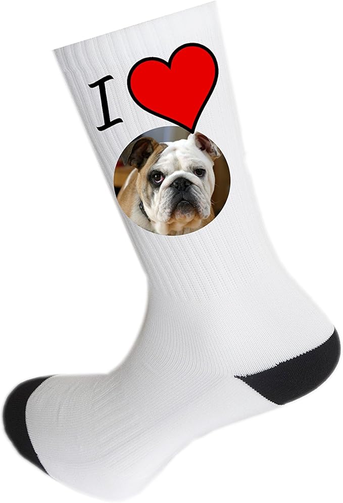 BulldogSocken I Love My Dog Socks. Tolle Socken, ideal für