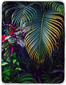 BEIVIVI Tropical Blanket Throw Blanket Weighted Blanket Tropical Garden Background Soft Blanket for Bed,Couch,car,Office,Camping Travel and Gifts,80Wx90L