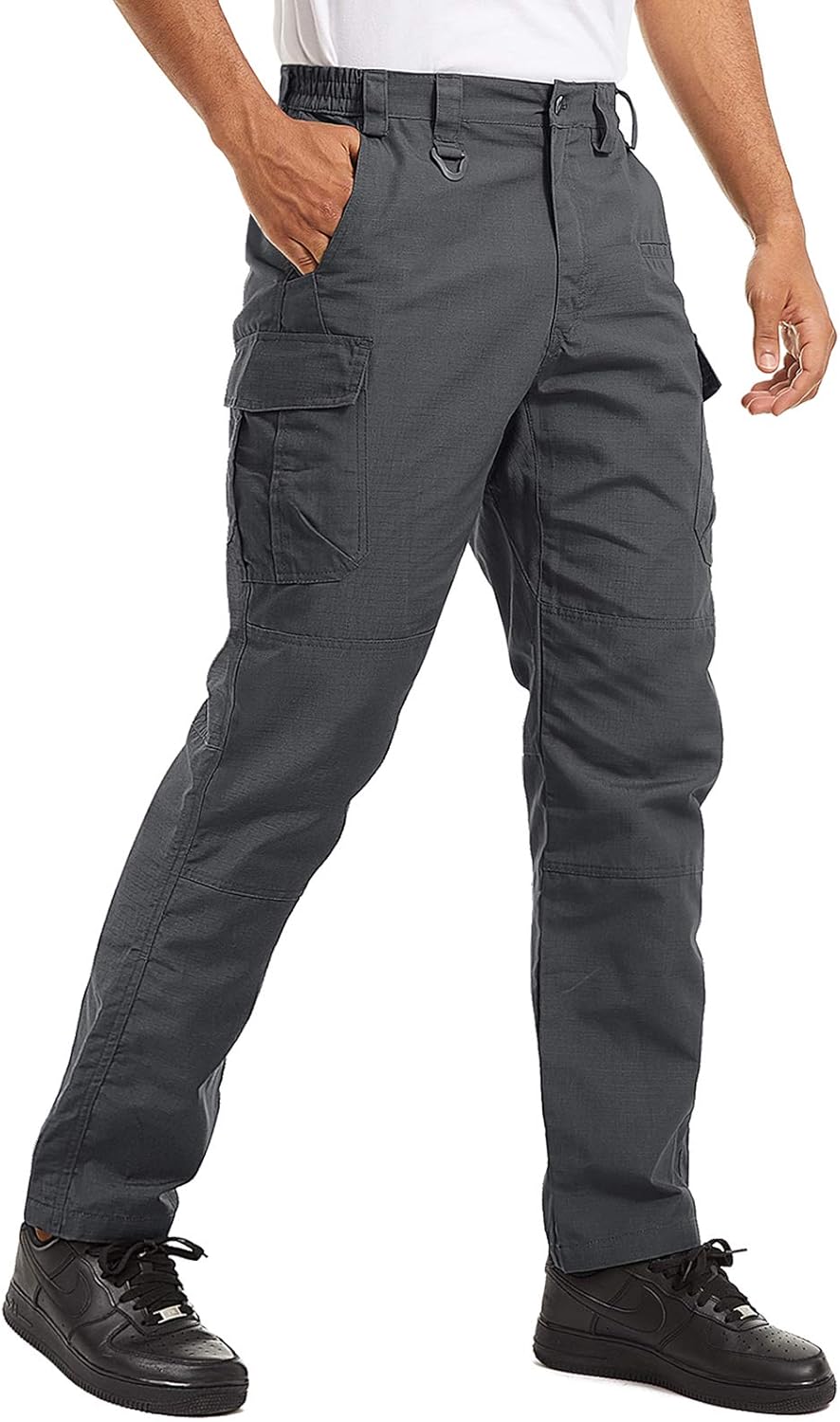 TACVASEN Men's Tactical Cargo Pants Outdoor Sport Military Ripstop Pants: Clothing