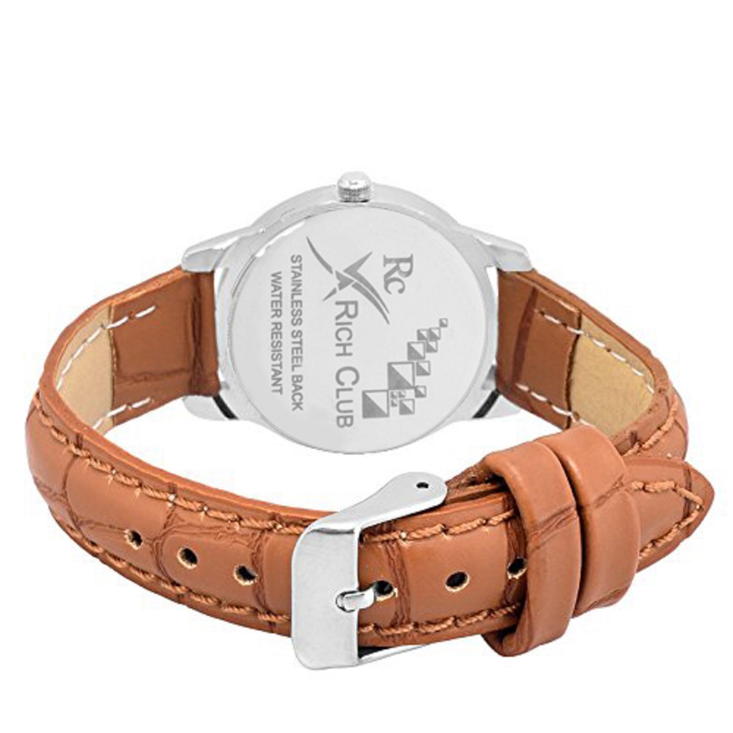 rich club analogue black,silver dial unisex family combo pack watch -fam-combo