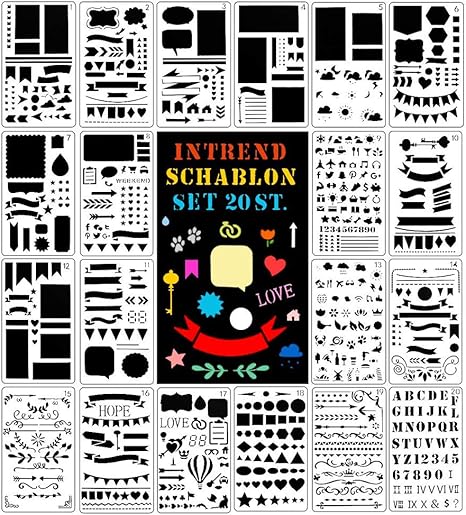 Amazon Lulaa ステンシル シート 描画テンプレート 手帳用 塗り絵 製図用品 描画ツール 枚 テンプレート 通販