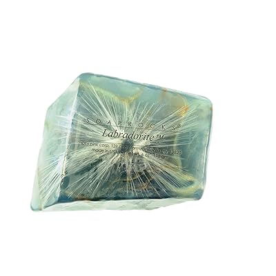 TS Pink Labradorite SoapRocks - Soap that looks like a Rock ~ 6 oz. Gem Rocks Birthstone Jabón Gemstone