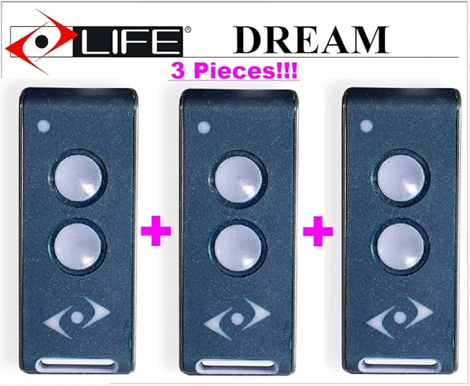 3 X LIFE DREAM 3channel remote controls, 433,92Mhz Rolling code!!! 2