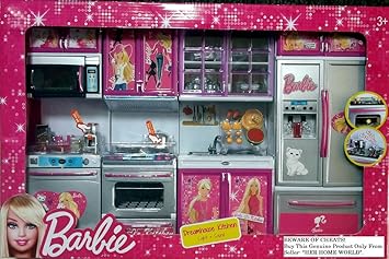barbie doll kitchen set amazon