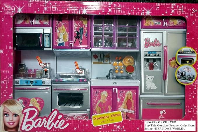 amazon barbie doll kitchen set