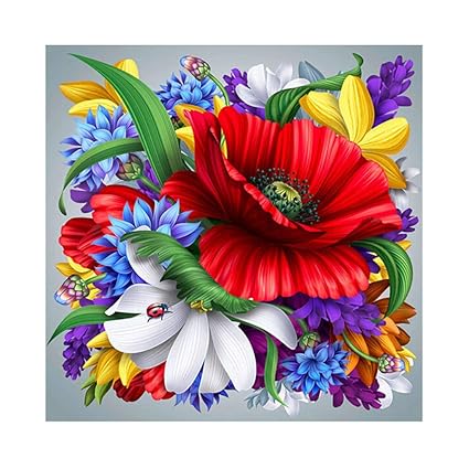 Feitb Diamant Peinture Animaux Et Fleurs 5d Diy Diamant Peinture Dessin Animé Point De Croix Diamant Broderie Diamants Stickers Muraux Décor à La