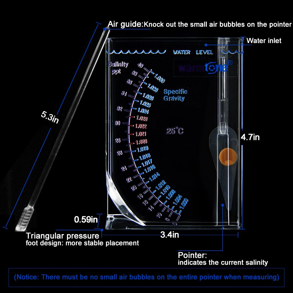 Boxtech Aquarium Marine Test Sea Saltwater Hydrometer Reef Ocean Hydrometer 698253897265 eBay