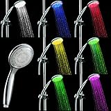 NEW 7 Colors Changing LED Shower Water Glow Light Head Home Bathroom