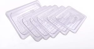 CMI 1/3 Size Polycarbonate Food Pans Lid&Cover,Clear - Pack of 6