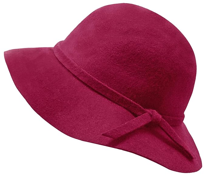 maroon floppy hat
