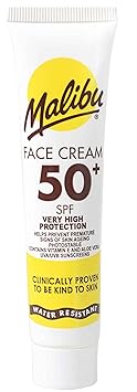 Malibu Very High Sun Protection Face Cream SPF-50 +,40ml FM909, Sun Screen Cream | Water Resistant | Prevent premature skin ageing