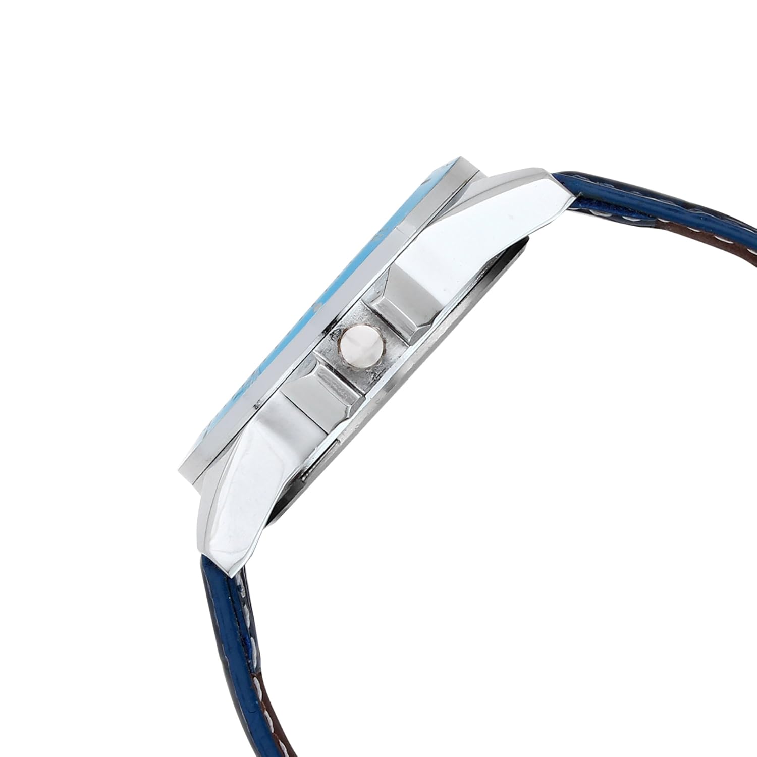 slanzer prophecy slz-0028 white dial blue strap analog men's watch