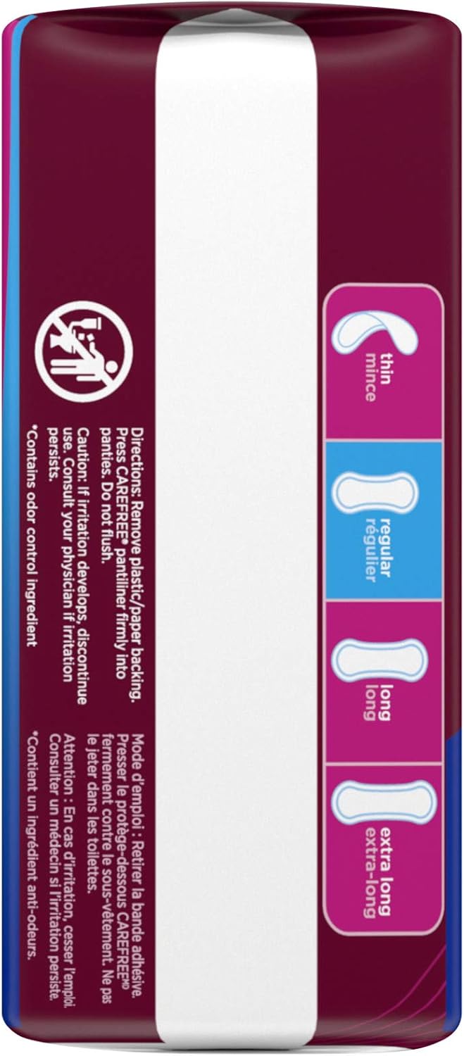 Care Free Acti-Fresh Body Shaped Regular Pantiliners, Fresh Scented, 54 Count (Pack of 1) , Package may vary: Health & Personal Care