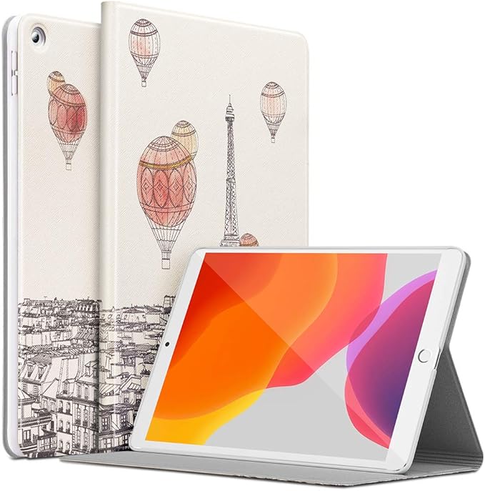 Amazon Co Jp Esr Ipad 8 ケース 手帳型 Ipad 10 2 ケース 第7世代 19 イラストレータースタンドケース ブックカバーデザイン 角度調節可能 オートスリープ ウェイク パリの午後 家電 カメラ