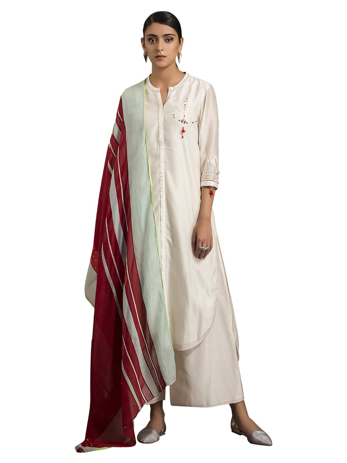 am pm women's silk trouser suit