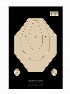 Amazon.com : USPSA/IPSC Official Practice Target, 22.5" x 35", Paper ...