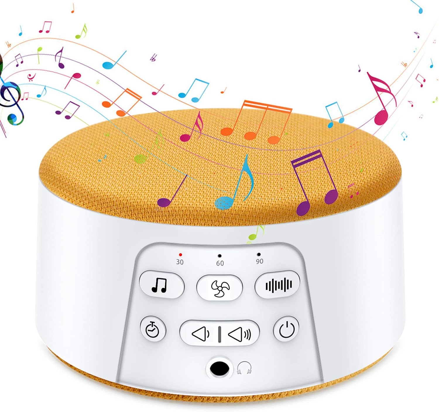 By-Heart White Noise Machine for Sleeping, Sleep Sound Machine with 29 Soothing Natural Sounds, Timer & Memory Feature, Suitable for Baby & Adults, Home, Office