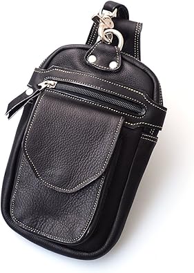 Amazon ベルトポーチ レザー メンズ 本革 ウエストバッグ 長財布 シンプルデザイン フリップポケット ヒップバッグ おしゃれ ポーチ