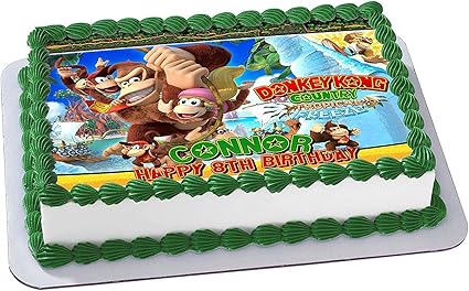 Amazon Com Donkey Kong Country Edible Cake Image Topper