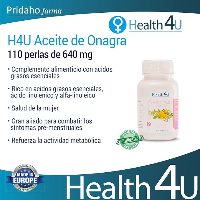 H4U Aceite De Onagra 110 Perlas De 640 Mg