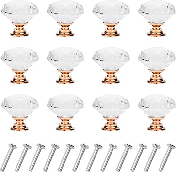 Crystal Glass Cabinet Knobs