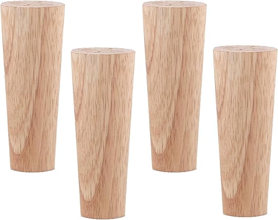 4 Stück Holz Möbelfüße Möbelbeine,Massivholz Tischbeine Schrankfüße,für