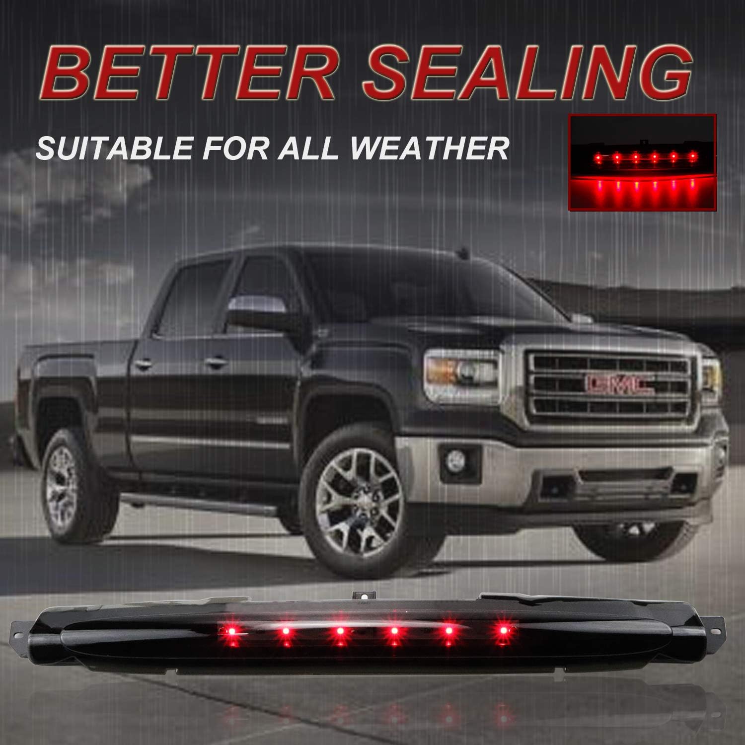 Replacement 3rd Third Brake Center High Mount Stop Light Lamp LED for Chevrolet Buick GMC SUV 15201921