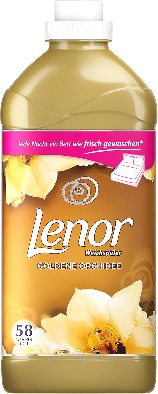 Lenor Weichspüler, Flauschige Wäsche, Lenor Goldene Orchidee, 58 Waschladungen (1.74 L)