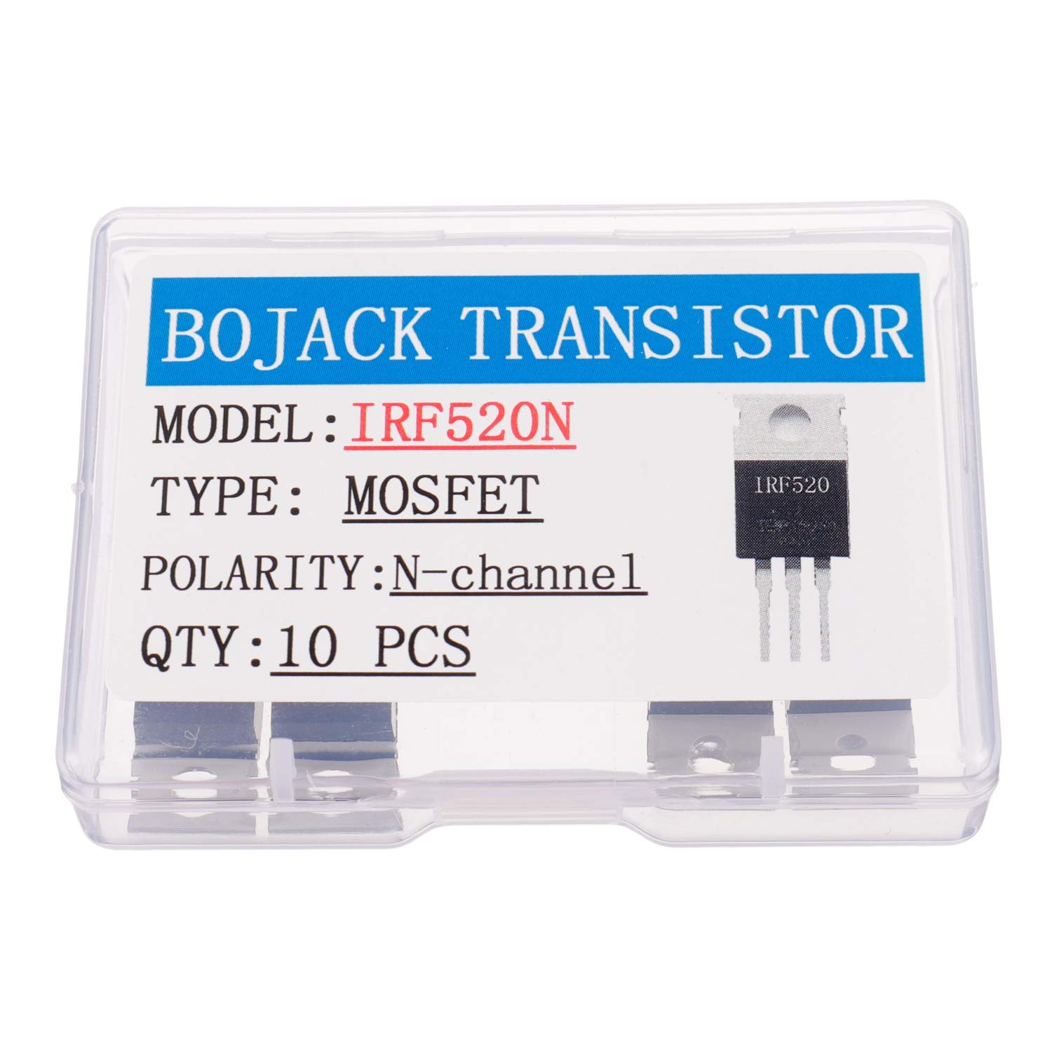 BOJACK IRF520 MOSFET Transistors IRF520N 9.7A 100V N-Channel Power ...