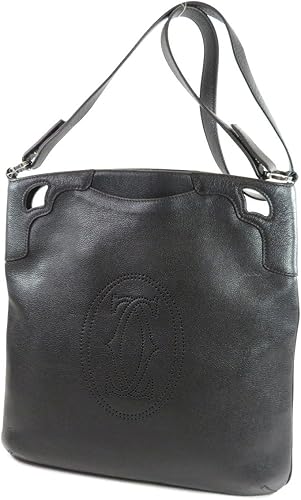 Amazon カルティエ ロゴマーク マルチェロ ショルダーバッグ レザー メンズ 中古 Cartier カルティエ バッグ スーツケース