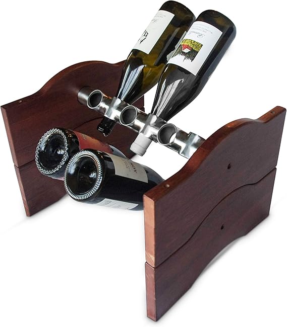 Wine Rack Countertop, Tabletop Wood Wine Holder for 12