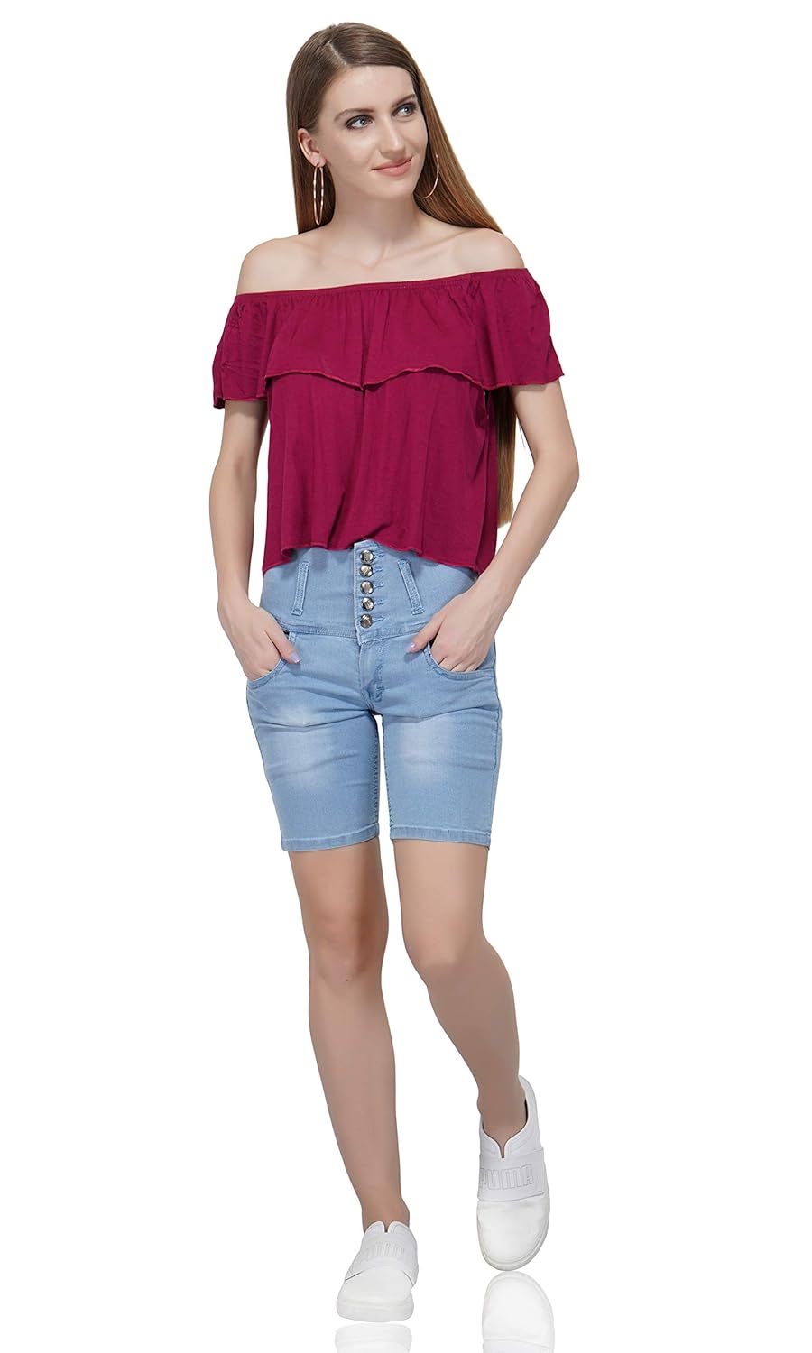 ladies skinny shorts