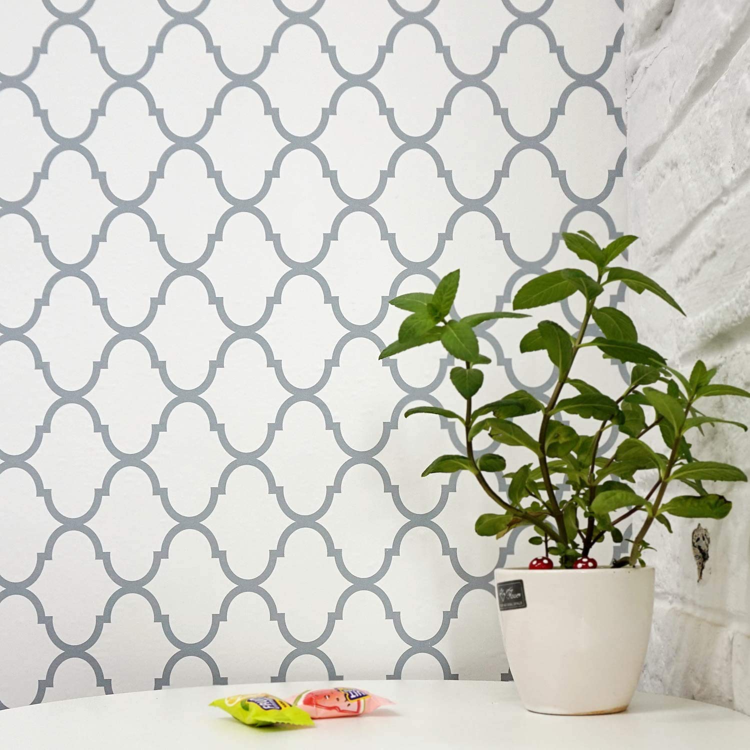 Trellis Wallpaper Self Adhesive Wallpaper Grey Trellis Wallpaper Removable Wallpaper Modern Wallpaper Stick And Peel Contact Paper Decorative Kitchen Bedroom Faux Wallpaper Roll 45x300cm Buy Online In Aruba At Arubadesertcartcom Productid