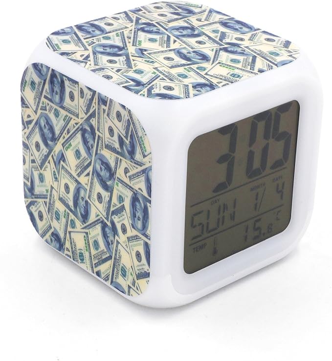 Boyan Led Alarm Clock American US Dollar Money Creative